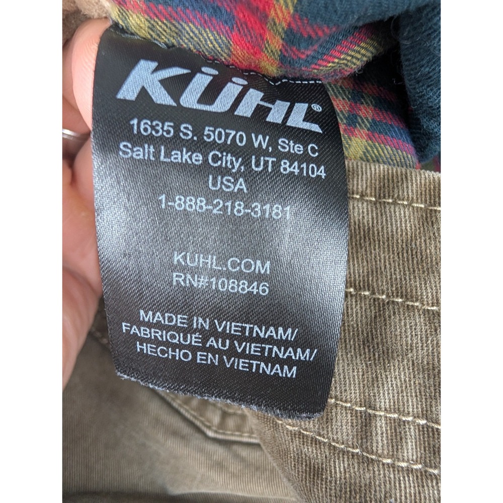 Kuhl Hot Rydr Pants Men's 36x30 Flannel Lined Brown Vintage Patina Dye Work 5113 - Picture 15 of 16